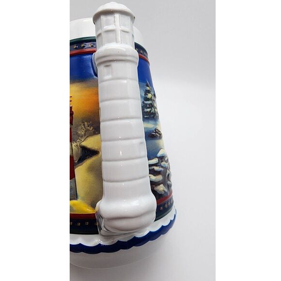 Vintage 2002 Budweiser Clydesdale Horses Christmas Holiday Beer Stein Mug - Picture 5 of 8